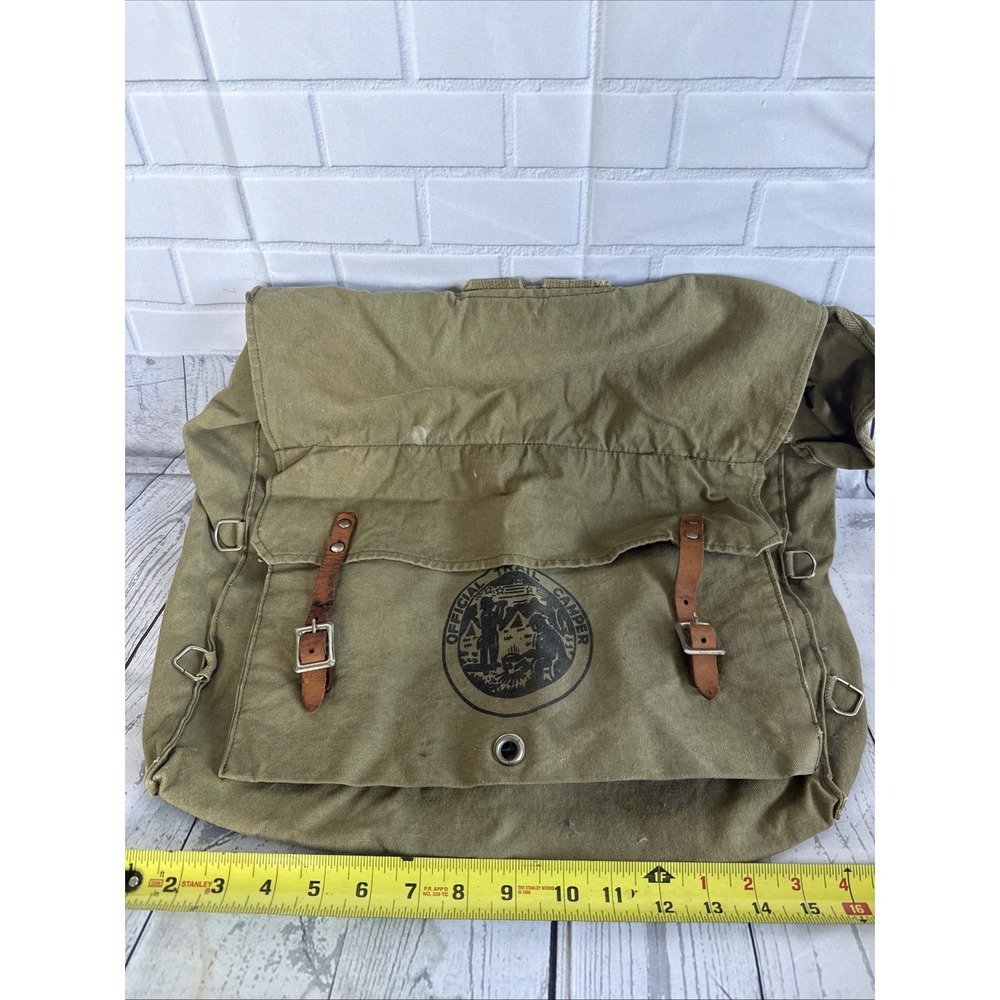 Vintage Boy Scouts of America Yucca Pack Comet Official Trail Camper Canvas Bag